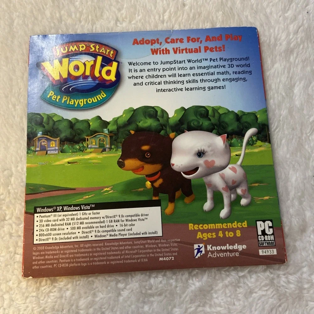 Pet‎ Playground Virtual Pets Cats Dogs PC Bonus Disc Sealed Jump Start World